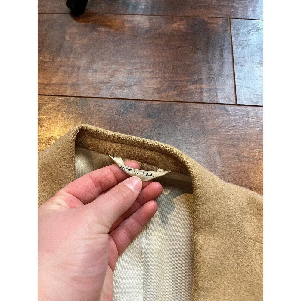 Chaps Ralph Lauren Blazer Mens Tan Camel Hair Sports Coat Suit Jacket